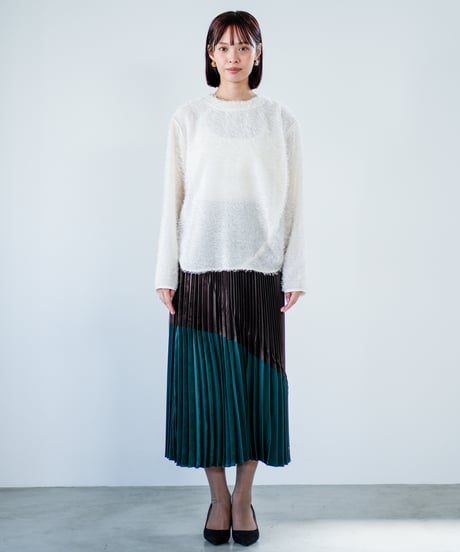 【Lallia Mu 26AW】2614694 フェザージャガードプルオーバー