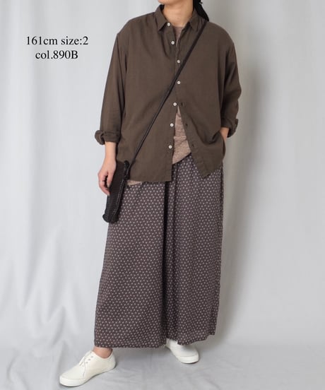 【ARMEN】INAM2502G3D OVERDYE UTILITY REGULAR COLLAR SHIRT
