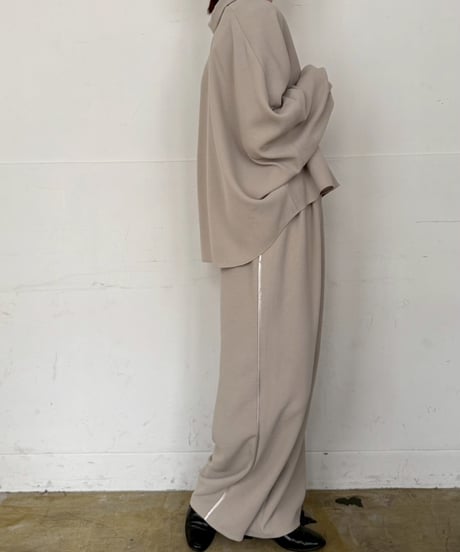 【cafune】535635 stretch georgette line pants