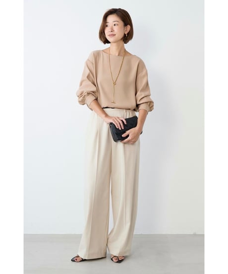 【MICA&DEAL】 0126101011 シルキーボートネックブラウス