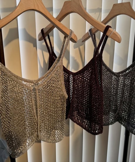 【cafune&PASSIONE 26PREFALL 】  35931 lame knit 2way camisole