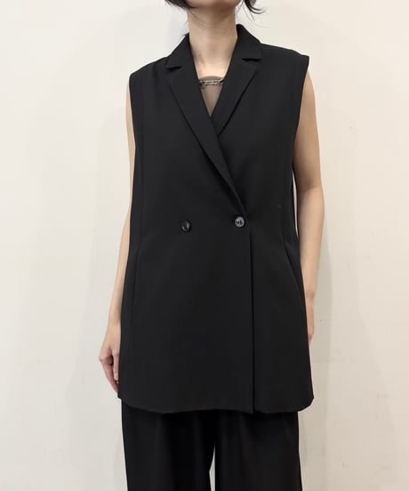【siro de labonte】R613301 tailored vest stretch twill
