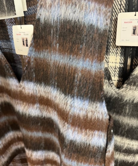 【siro de la bonte 26AW】R643309 CHECK shaggy design vest
