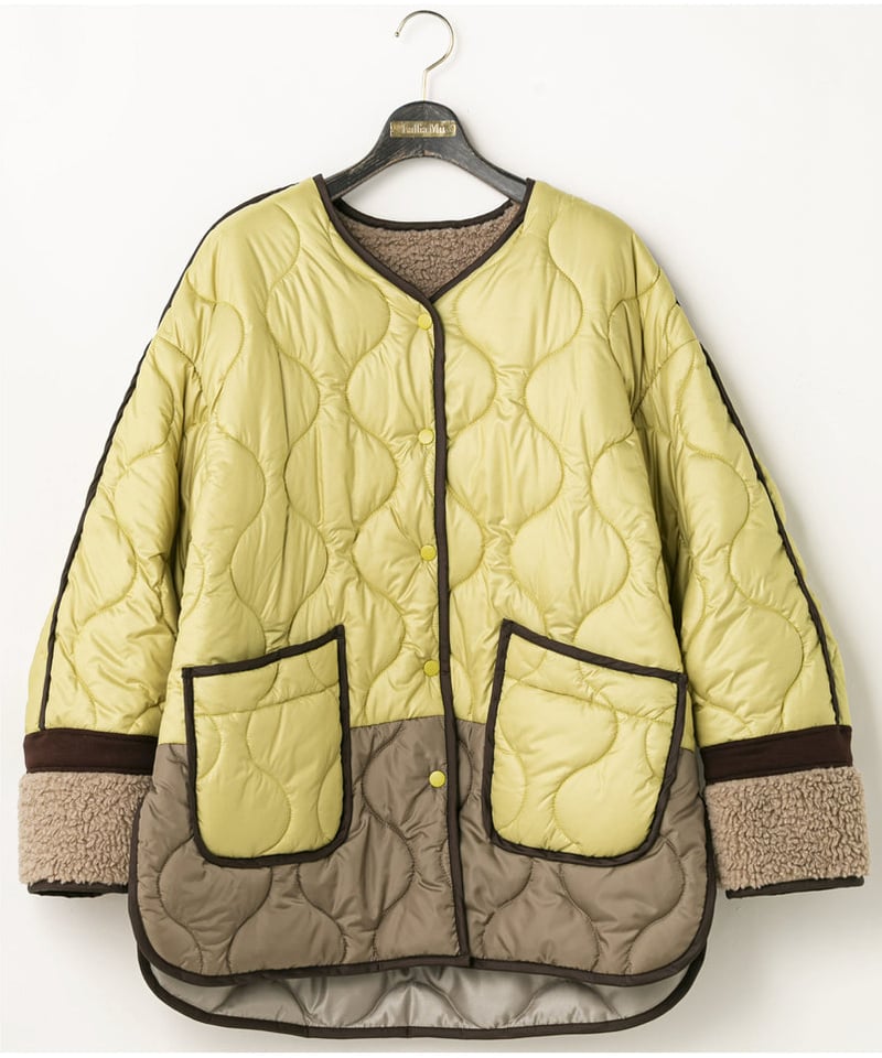 Lallia Mu 2413180 リバーシブルキルトボアコート | selectshopB5 Lallia Mu 2413180 リバーシブルキルトボアコート | selectshopB5