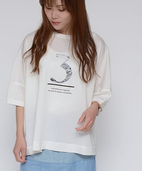 【Praia】 LEO-2510 ナンバー転写ドルマンTシャツ