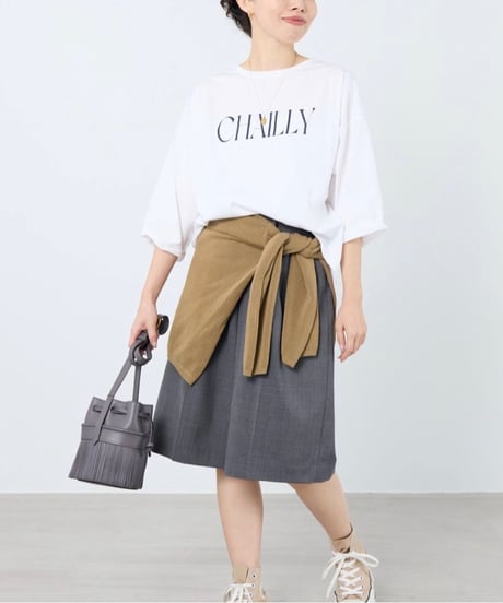 【MICA&DEAL】 0126109036 "CHAILLY"ロゴ5分袖T-shirt