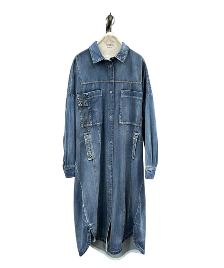 【ayane 26AW】  856707　ダンガリーロングシャツ