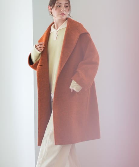 【Lallia Mu 26AW】2614170 ビッグカラースライバーコート