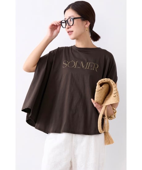 【MICA&DEAL】 0126209135 接触冷感-"SOLMER"ロゴフレアスリーブT-shirt