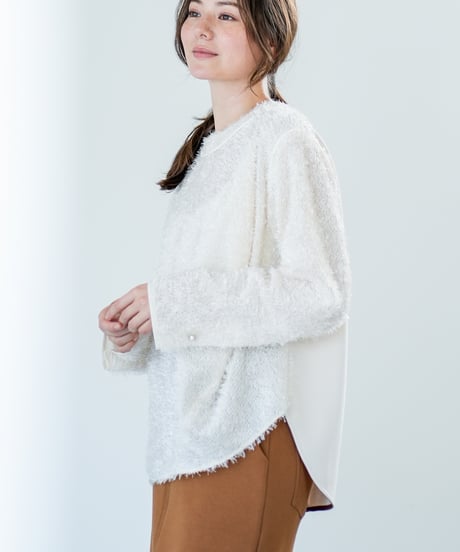 【Lallia Mu 26AW】2614694 フェザージャガードプルオーバー