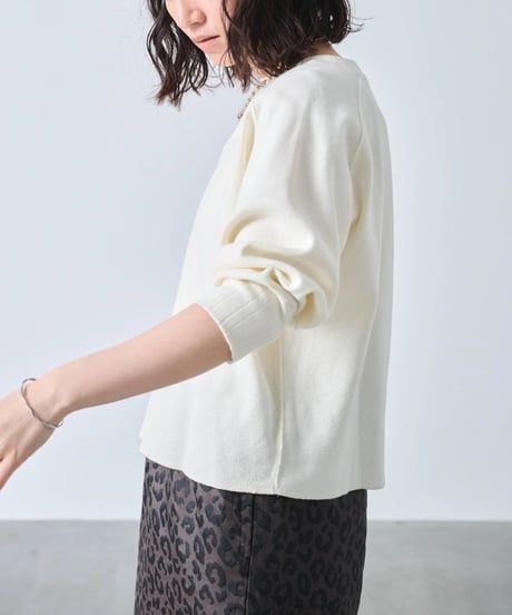 【kha:KI】MIL25FCS3467 HONEYCOMB 8th SLEEVE TOP