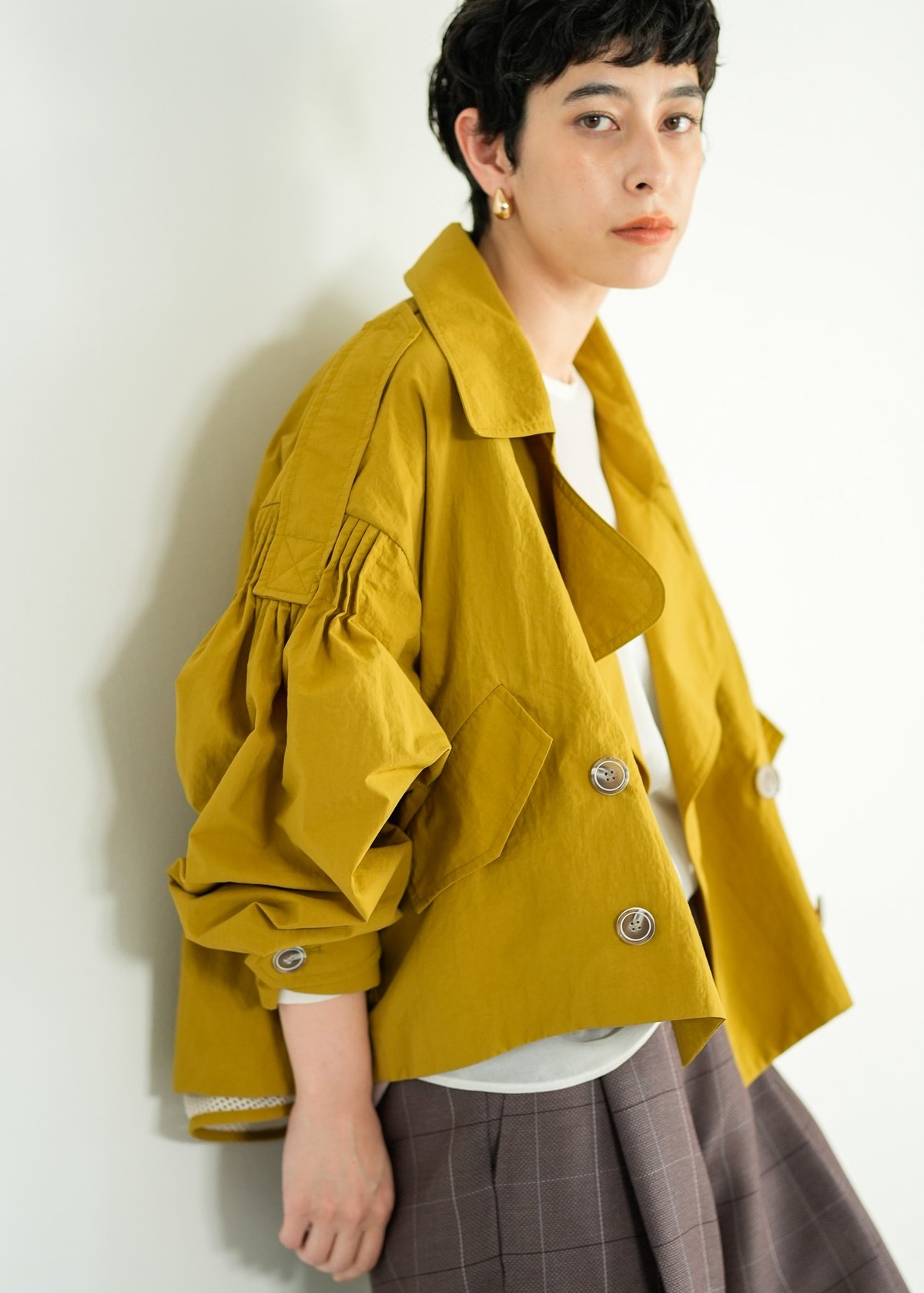 LalliaMu 26SS】2611151 テントラインショートトレンチコート | sele