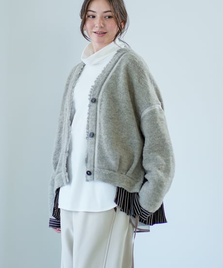 【Lallia Mu 26AW】2614514 スライバーニットカーディガン
