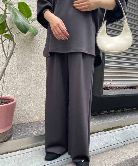 【cafune】 435618 double kint  easy wide pants
