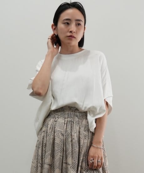 【RILATO 】  R25319 オーバーサイズ布帛Tシャツ