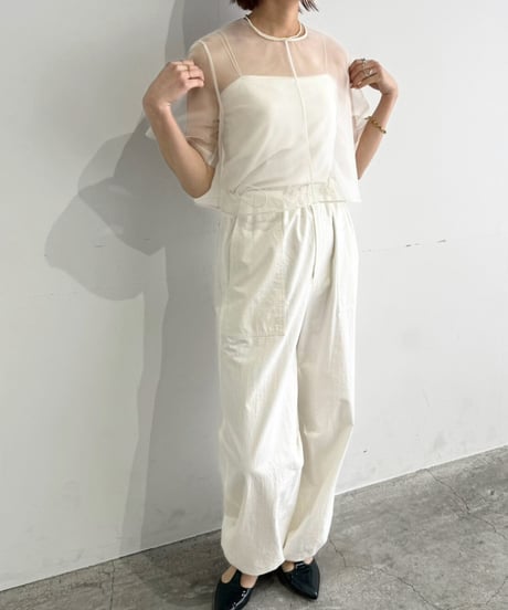 【cafune】525916 mat organdy pullover