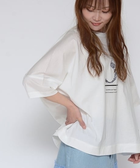 【Praia】 LEO-2510 ナンバー転写ドルマンTシャツ