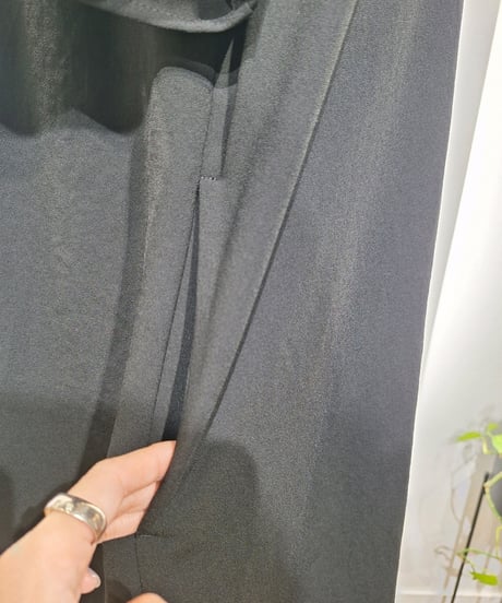 【cafune】625102 2サイズ展開 mat stretch georgette flare onepiece