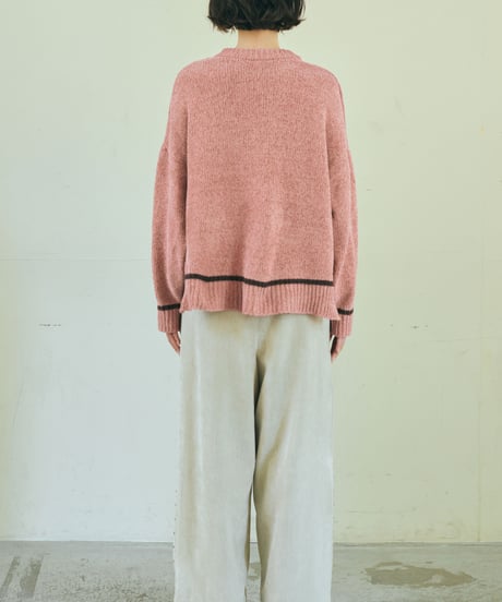 【ruxe 26AW】2634421 アンダーラインモールニット