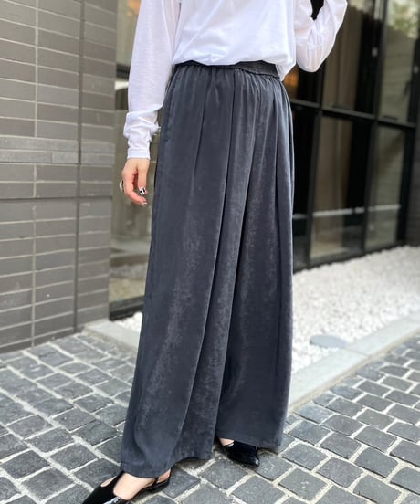 【cafune】535623 silk touch polyester wide easy pants