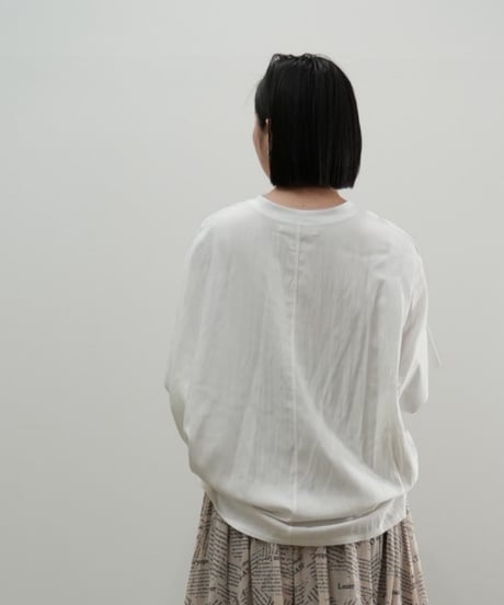 【RILATO 】  R25319 オーバーサイズ布帛Tシャツ