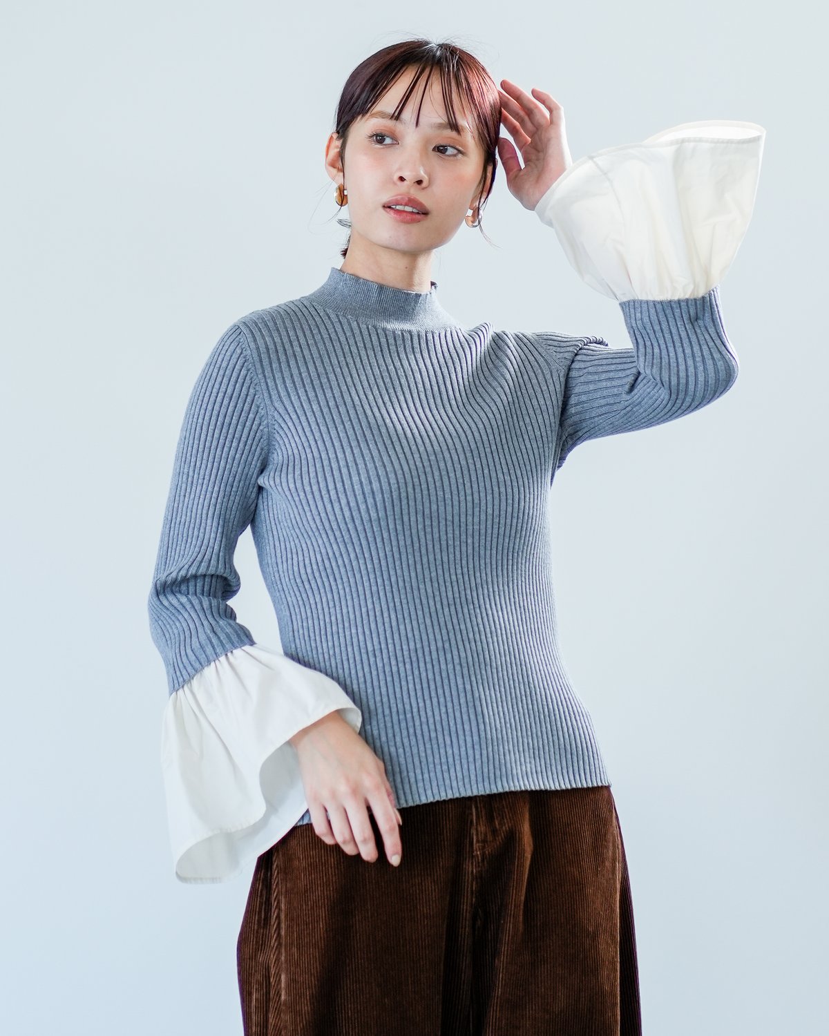 Lallia Mu 26AW】2614434 デタッチカフリブニット | selectshopB5