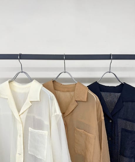 【cafune】525913 cupra organdy short shirt