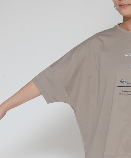 【Praia】 LEO-2510 ナンバー転写ドルマンTシャツ