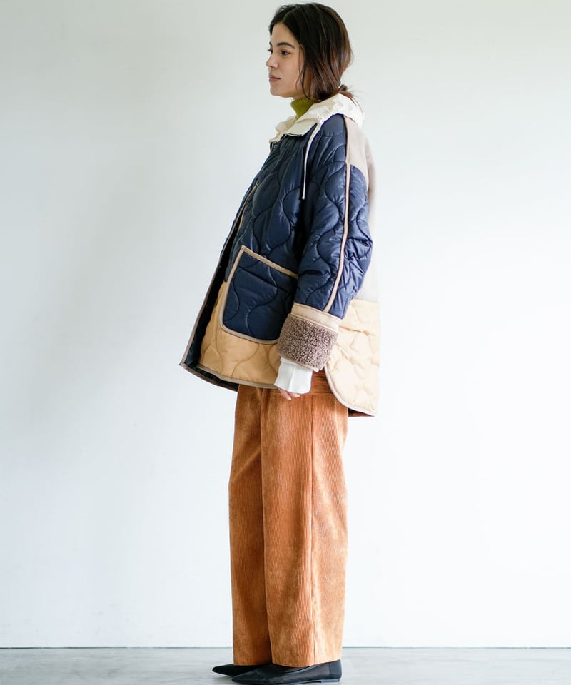 Lallia Mu 2413180 リバーシブルキルトボアコート | selectshopB5 Lallia Mu 2413180 リバーシブルキルトボアコート | selectshopB5