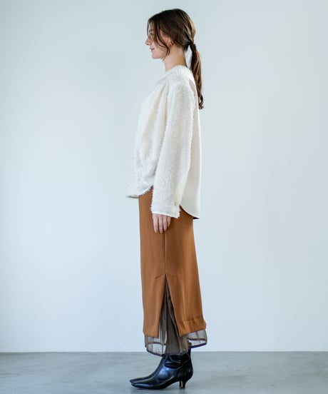【Lallia Mu 26AW】2614694 フェザージャガードプルオーバー