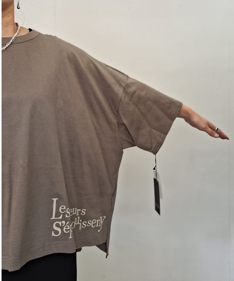 【ATELIER SIX】 21254485 CLASSIC 8分袖天竺ロゴワイドT