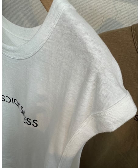 【cafune 】535938 slub cotton logo tee