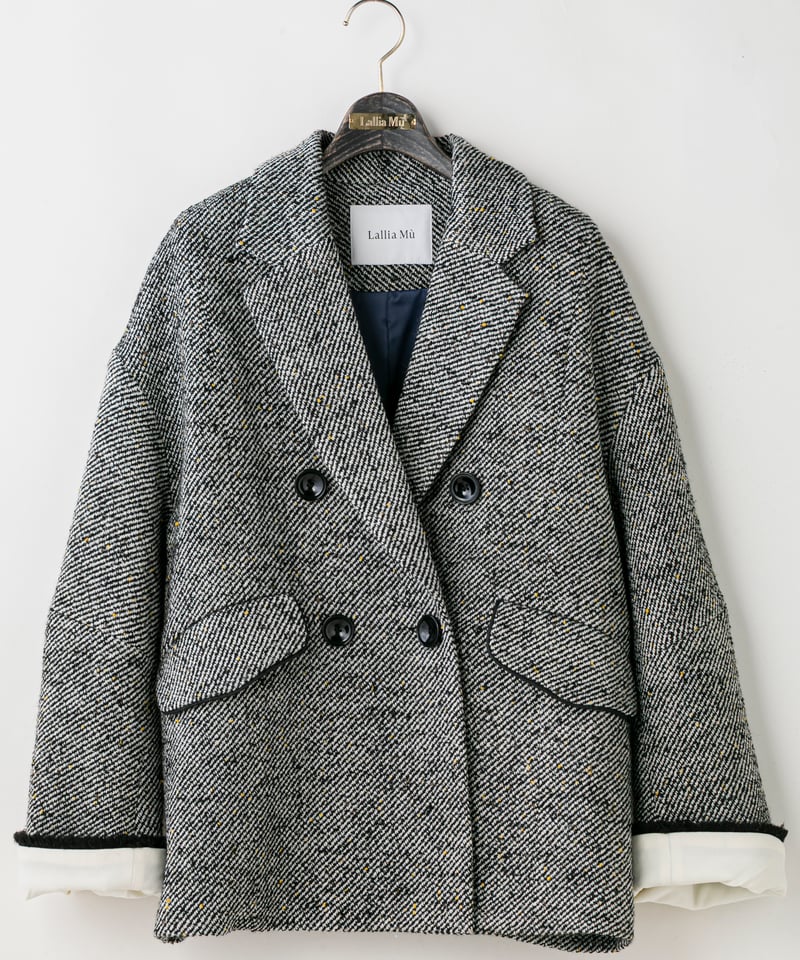 ラリアムー　ジャケット Lallia Mu 25AW】2514223 ミックスツイードオーバージャケット | sel