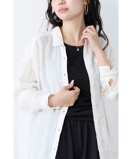 【MICA&DEAL】 0126101055 ウォッシュドリネンシャツ