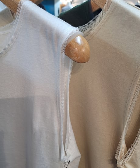 【cafune】525922 tulle combi tank top