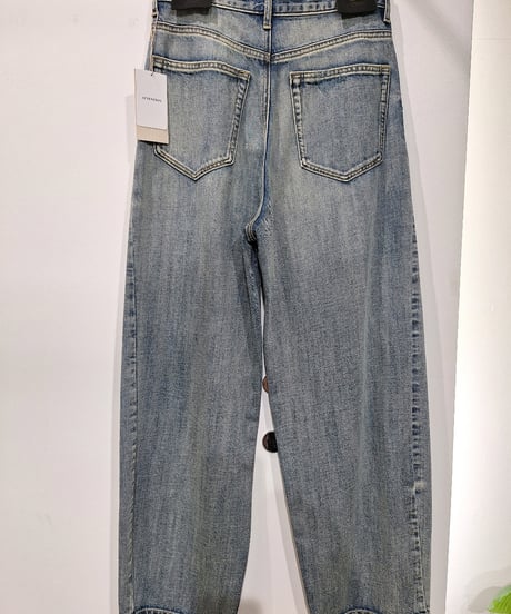 【cafune】535625 soft cocoon denim pants