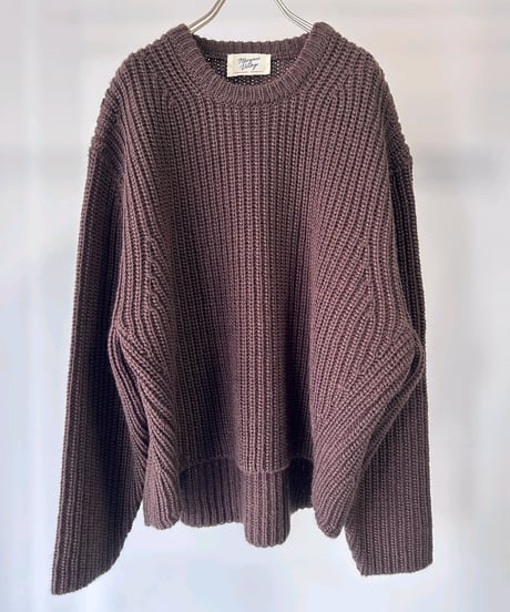 【MARGAUX】KN-25133 片畦ニットプルオーバー