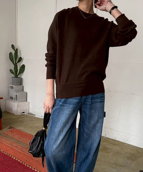 【cafune】  535959　cotton cashmere sweat knit
