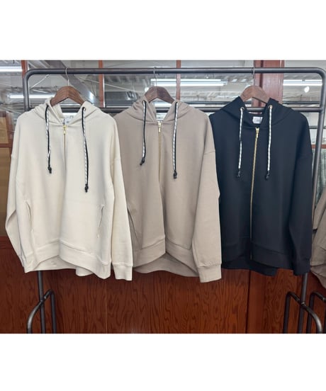 【siro de labonte】R613206 zip up foody stretch doubleface