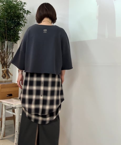 【cafune】535930  sweat half sleeve pullover