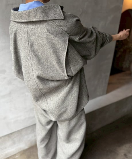 【cafune】545903 TWEEDY polyester back tuck shirt