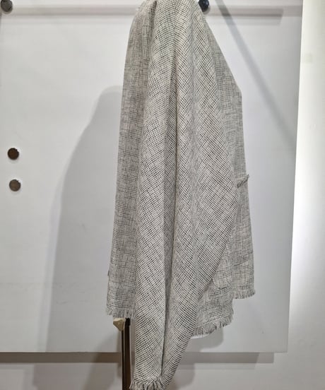 【cafune】615401 mesh tweed no collar jacket