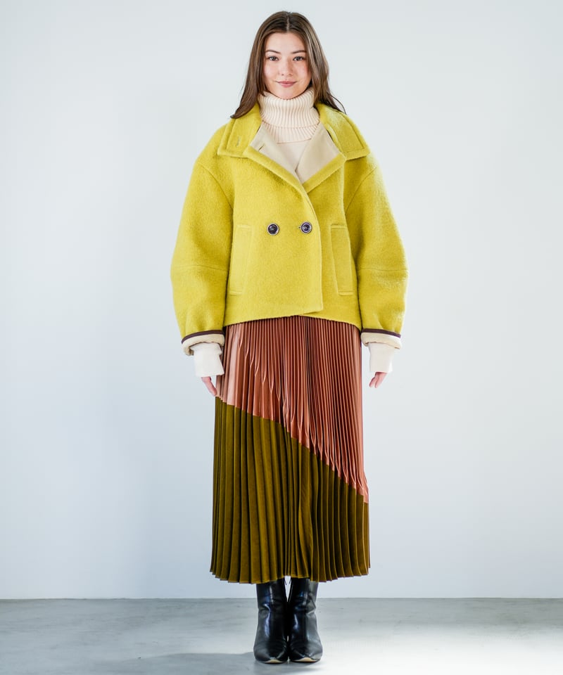 Lallia Mu 26AW】2614210 ウールシープパイルショートコート | sele