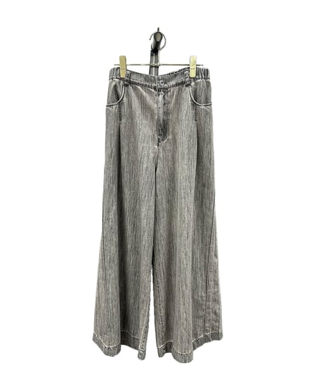 【ayane 26AW】  856710　ダンガリーサイドガセットワイドパンツ