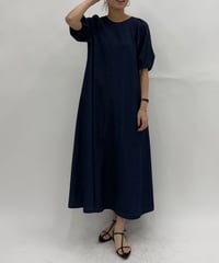 【cafune】625102 2サイズ展開 mat stretch georgette flare onepiece