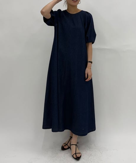 【cafune】625102 2サイズ展開 mat stretch georgette flare onepiece
