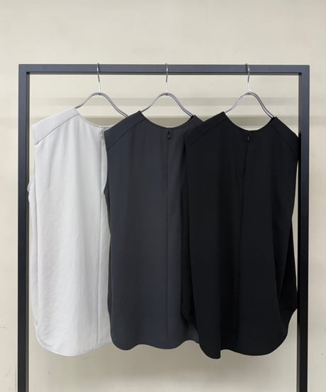 【cafune】525906 mat stretch georgette tuck blouse