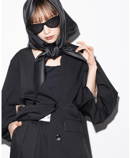 【MARGAUX VINTAGE】 PT - 26089 - A ロゴウエストタックパンツ