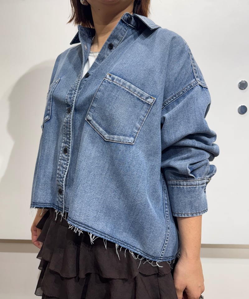 cafune 】 635909 ライトオンスショートデニムシャツ | selectshopB5