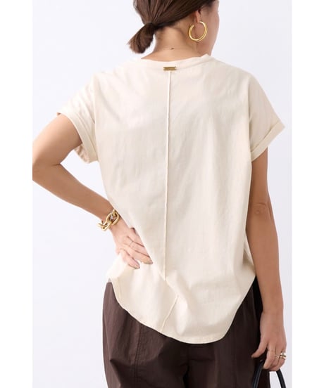 【MICA&DEAL】 0126209101 "LAIA"ロゴヘムラウンドT-shirt